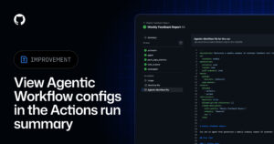 GitHub Actions muestra configs agentic en el resumen de ejecución