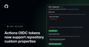 GitHub Actions suma claims por propiedades de repositorio en OIDC
