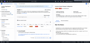 Amazon OpenSearch suma Cluster Insights en consola y EventBridge